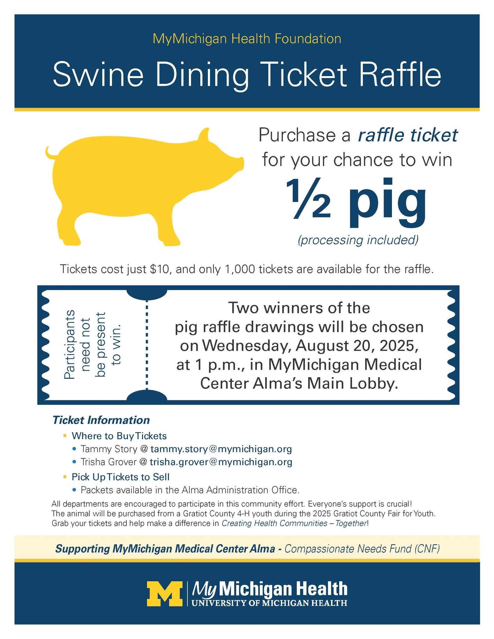 MyMichigan - We're excited to share that the Swine Dining Pig Ticket ...