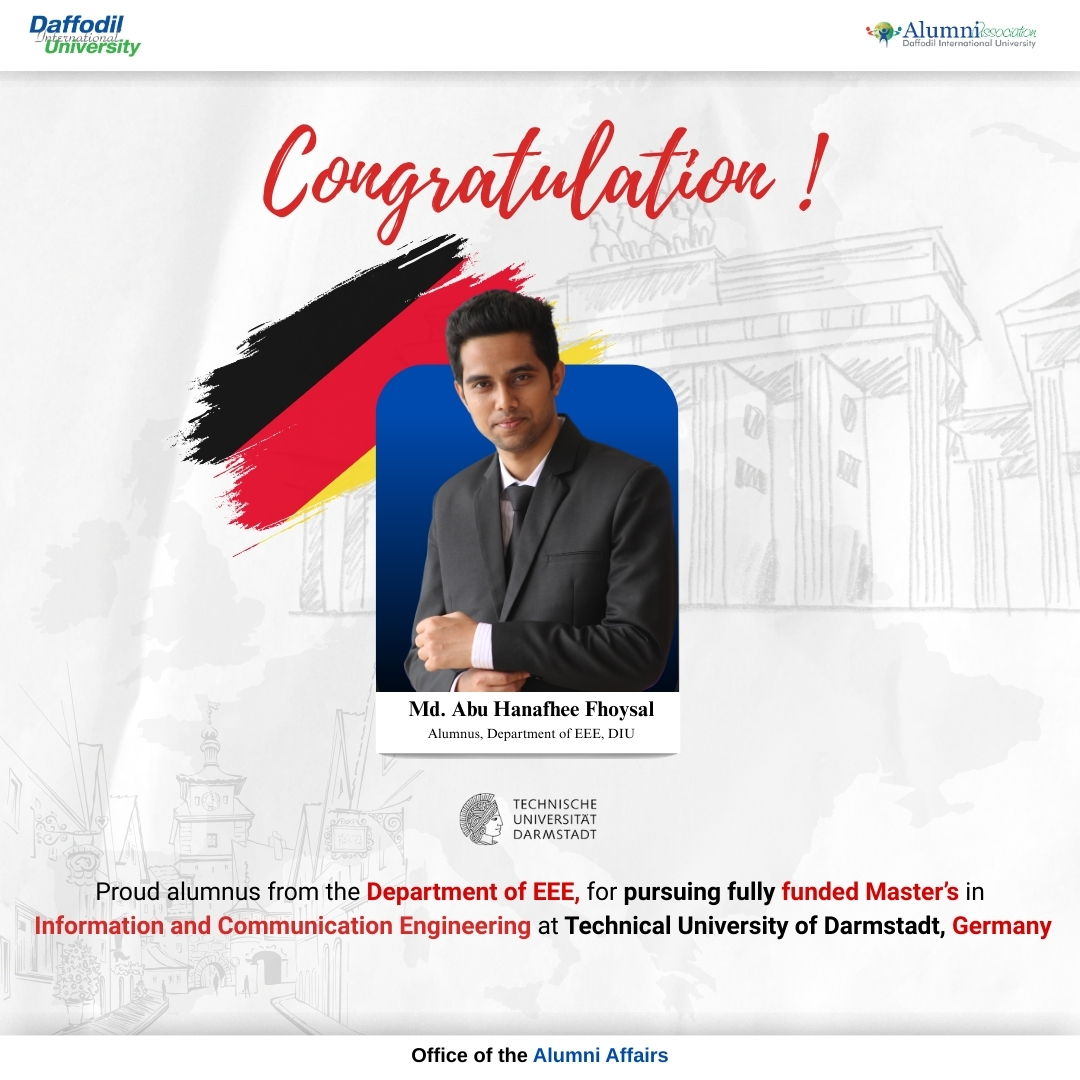 Daffodil - Congratulations to our proud alumnus from the Department of ...