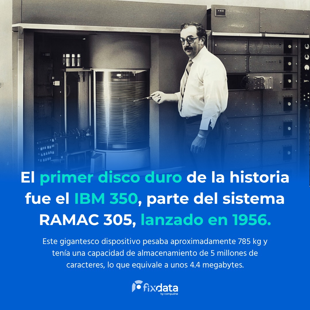 FixData - El primer disco duro de la historia fue el IBM 350, parte del ...