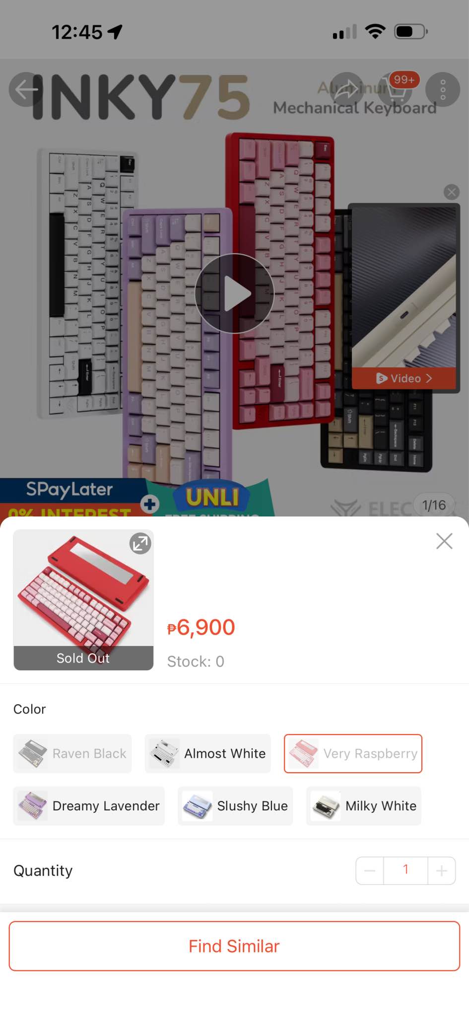 ElecFox INKY 75 Aluminum Full Build Mechanical Keyboard 75% Layout ...