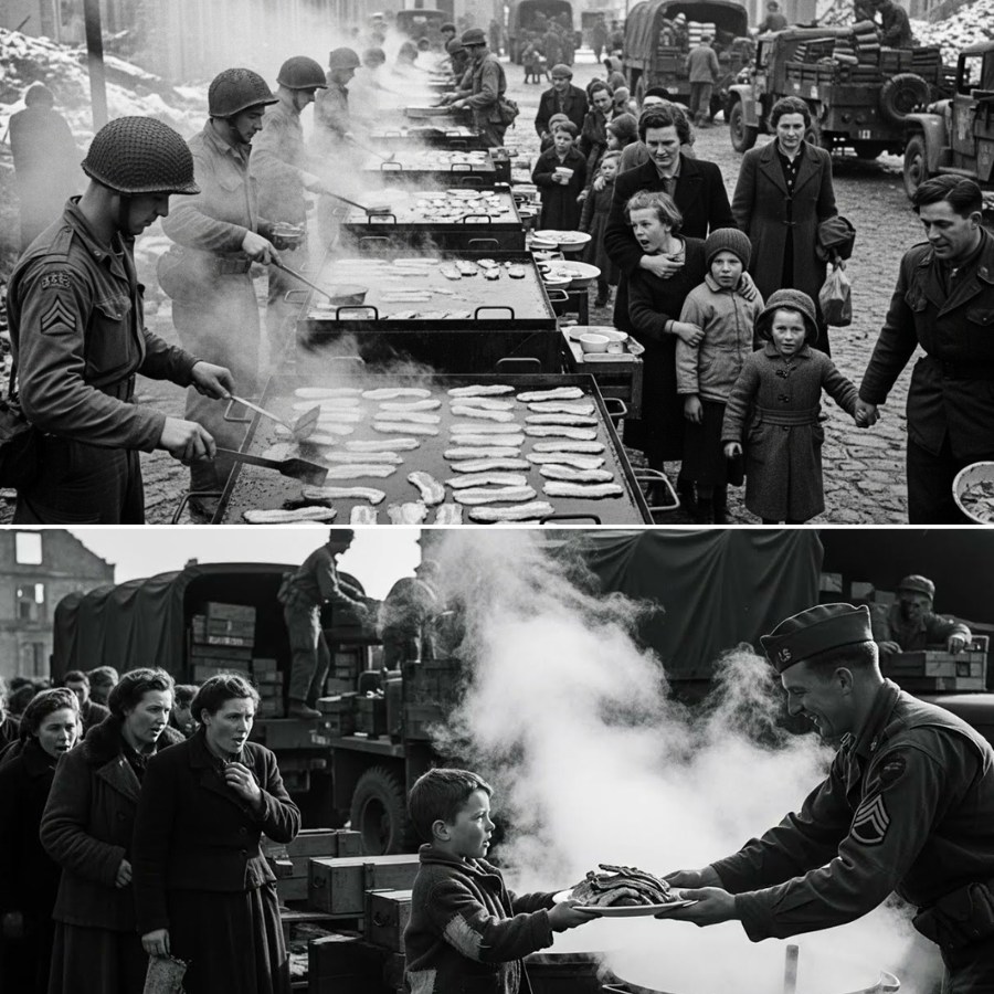 Life - German Civilians Followed the Smell of Bacon — Found a U.S ...