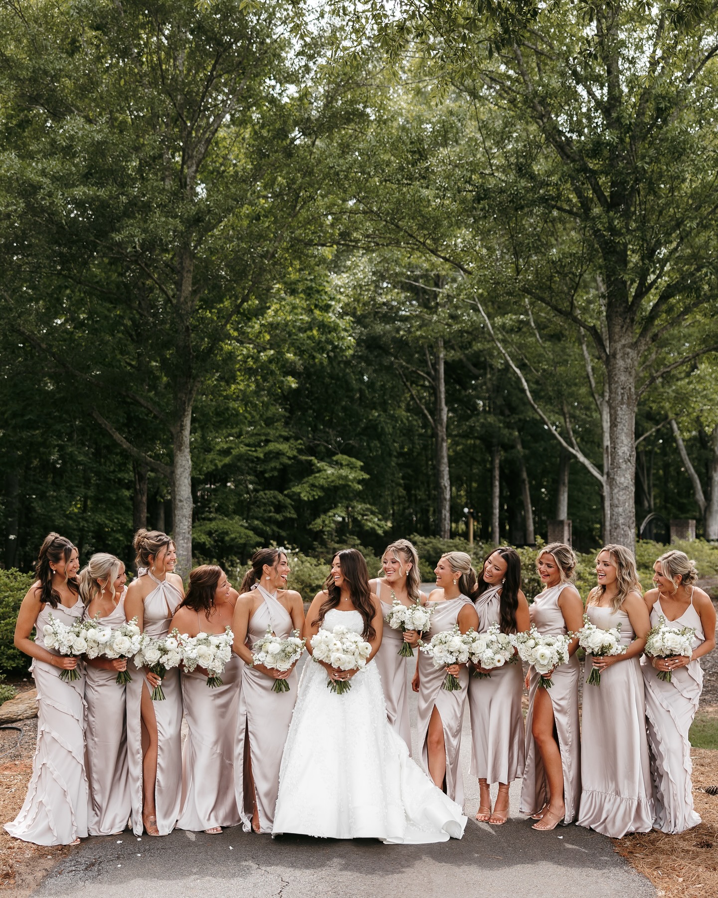 savannah labrant bridesmaid dresses Bridesmaids Georgina Sperling, Phillips and Isla Phillips 9-3-26-LDW Lace Trim V Neck Size:CHILD-5