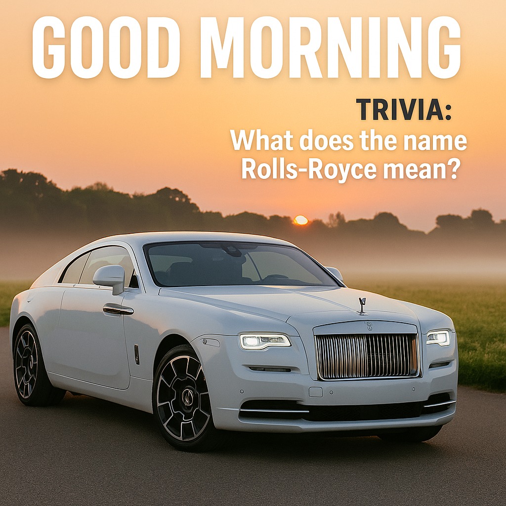 Fireball - Good Morning! Today’s trivia: What does the name Rolls-Royce ...