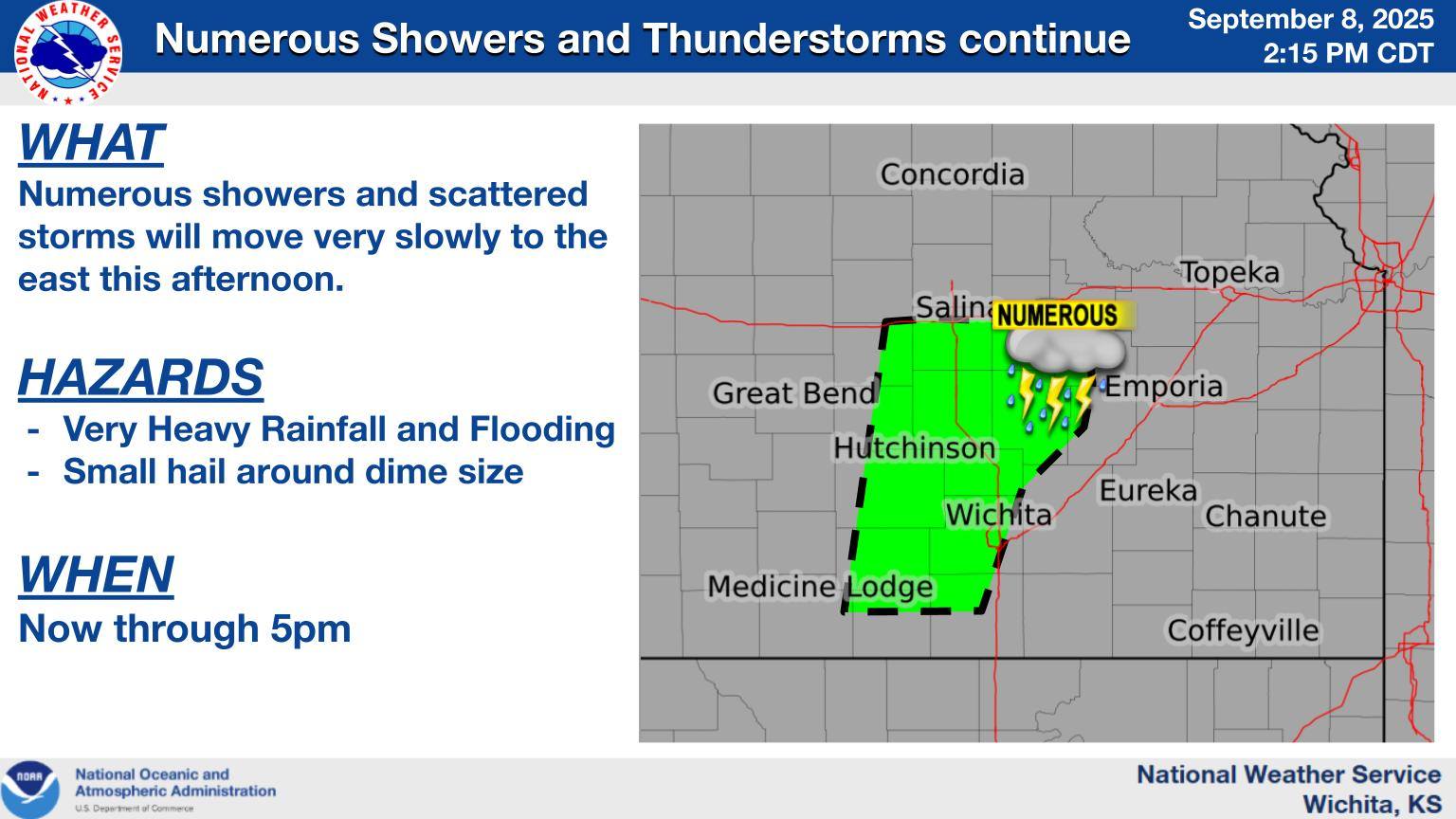US - Numerous showers and scattered thunderstorms will continue to ...