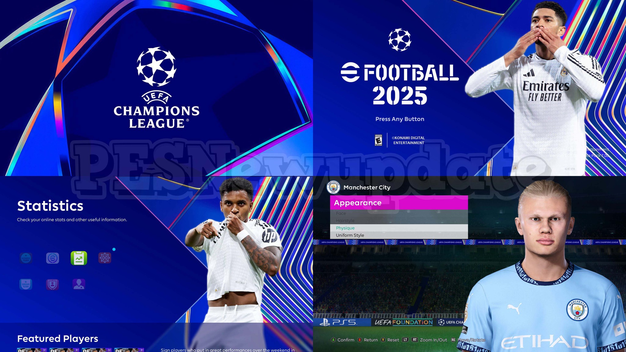 PESNewupdate - Added new PES 2021 Menu UCL 24-25 Real Madrid Edition by ...