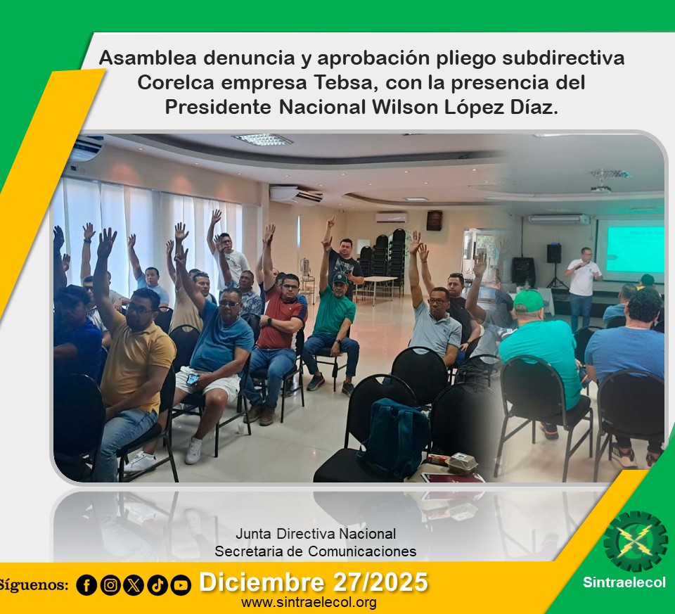 Pliego Subdirectiva Corelca... - Sintraelecol Nacional | Facebook