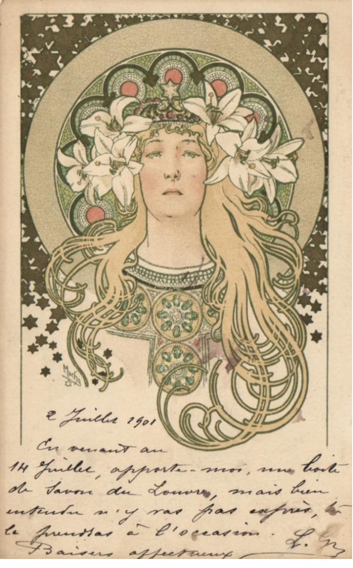Alphonse Mucha's 1896 lithograph of Sarah Bernhardt