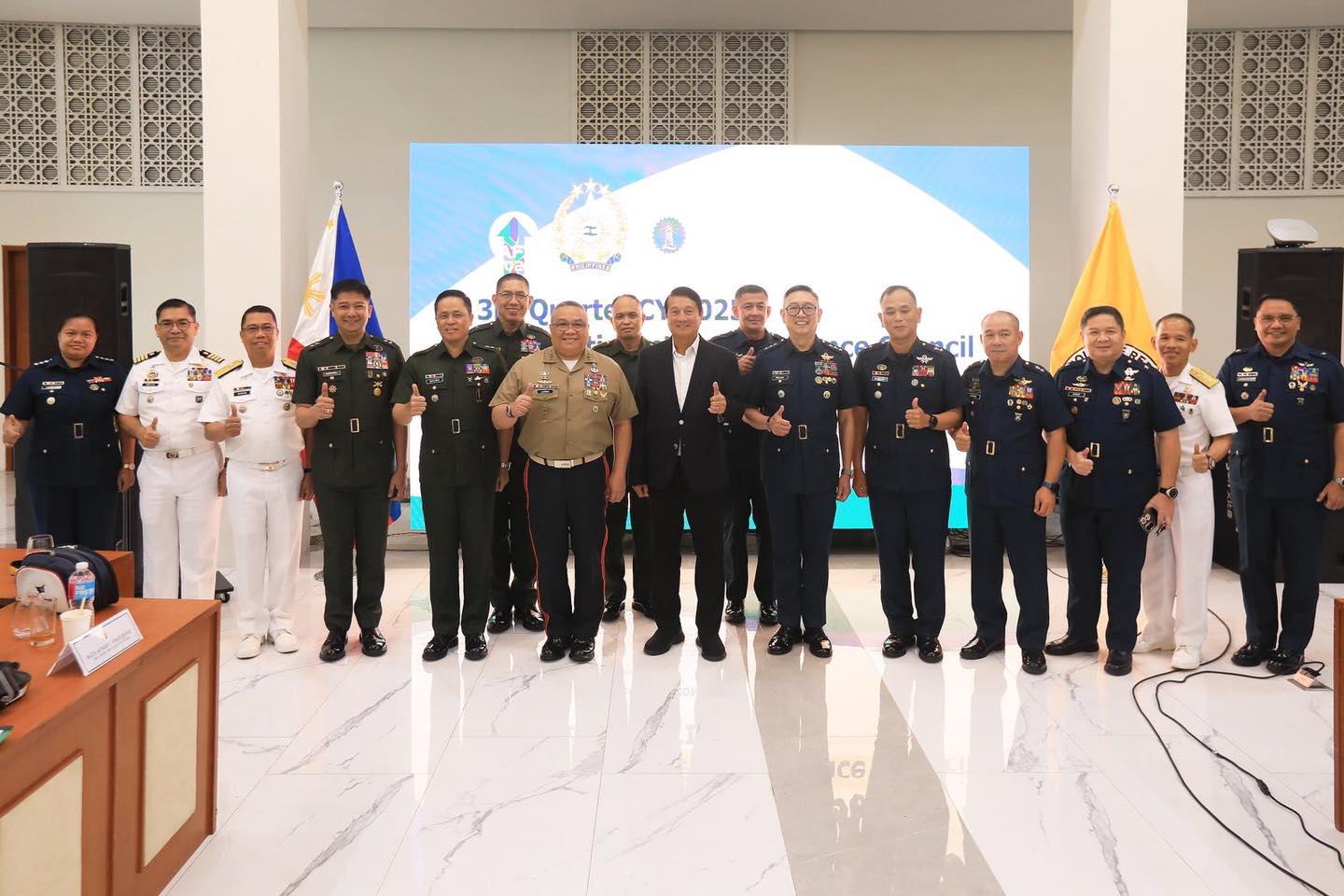 Armed - Senior AFP officers with AFP MSGC Chairperson Mr. Francisco Del ...
