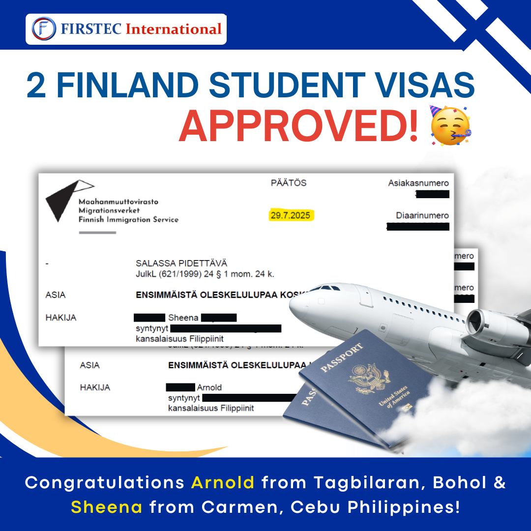 FIRSTEC - 🇫🇮 𝟐 𝐅𝐢𝐧𝐥𝐚𝐧𝐝 𝐕𝐢𝐬𝐚𝐬 𝐀𝐩𝐩𝐫𝐨𝐯𝐞𝐝!🥳 Congratulations to our newest ...