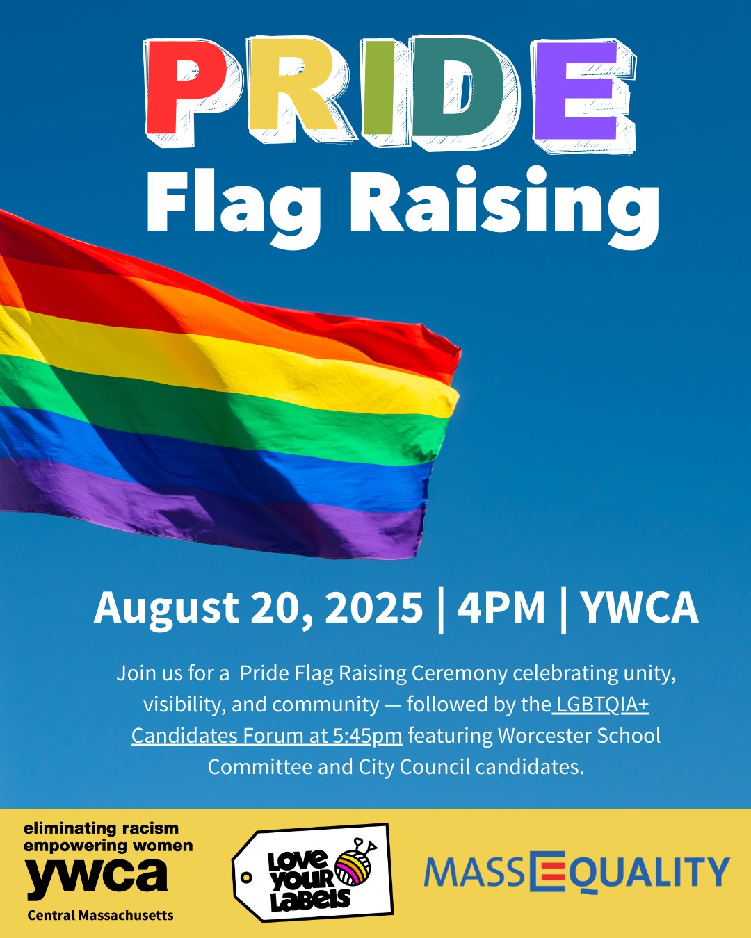 YWCA - Join us as we come together for a Pride Flag Raising Ceremony at ...