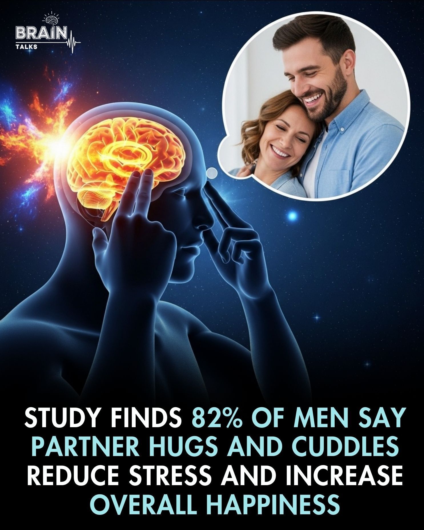 Brain - Recent study found that 82 percent of men feel hugs and cuddles ...