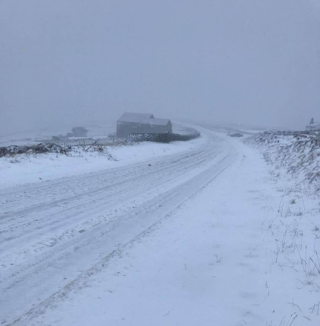 North - 11.00 Current road conditions on Blakey Ridge near the Lion Inn ...