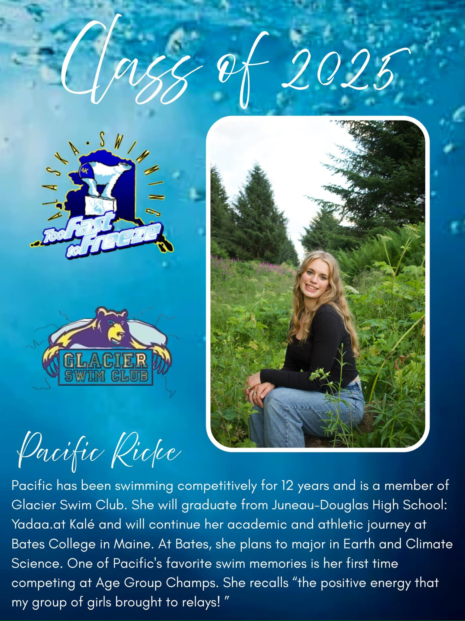 Alaska - Celebrating our 2025 Senior Swimmers Pacific Ricke 🎓 | Facebook