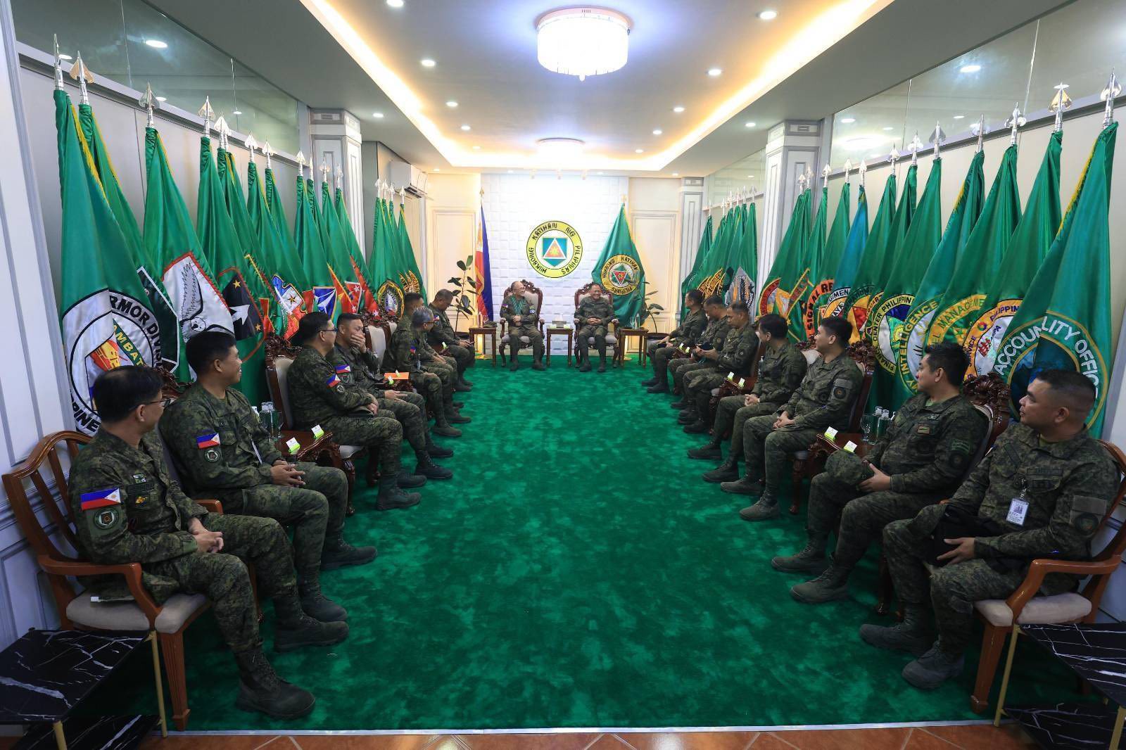 Philippine - Philippine Army staff convene during the exit call of Brig ...