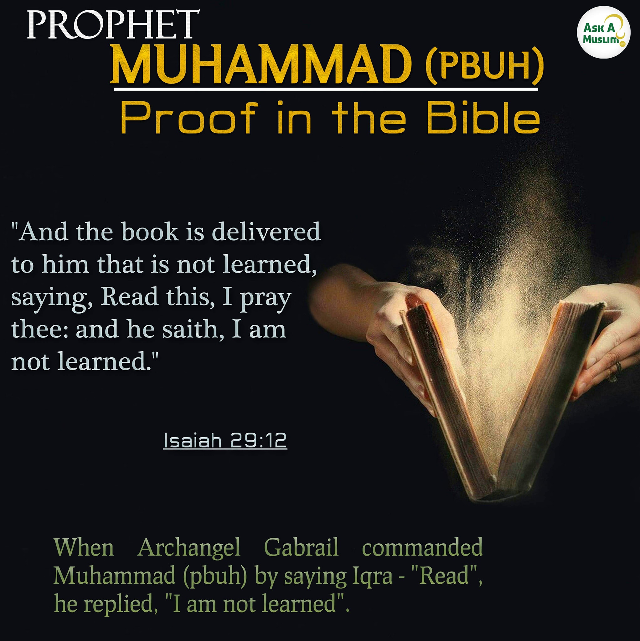 Ask - So many Prophecies in Bible about prophet Mohammed pbuh still ...