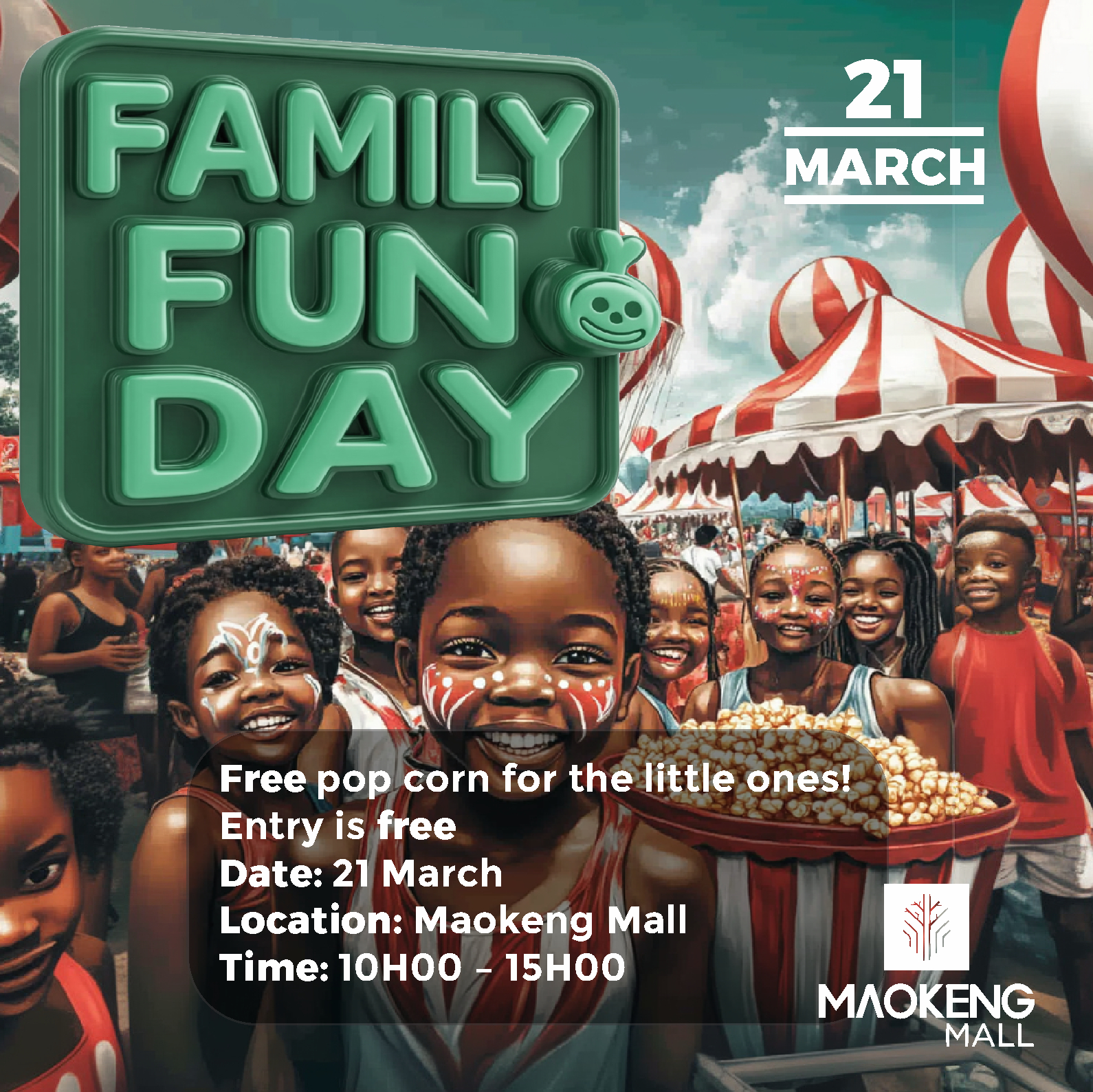 Maokeng - ONE DAY TO GO! FAMILY FUN DAY AT MAOKENG MALL! Join us at ...
