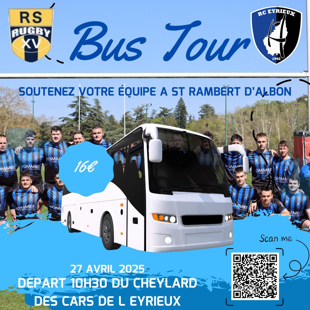 Rugby-Club - 🔵 #BUSSUPPORTERS BARRAGE 🆚 Rhone sportif rugby ⚫️ ℹ️ 🏉 ...