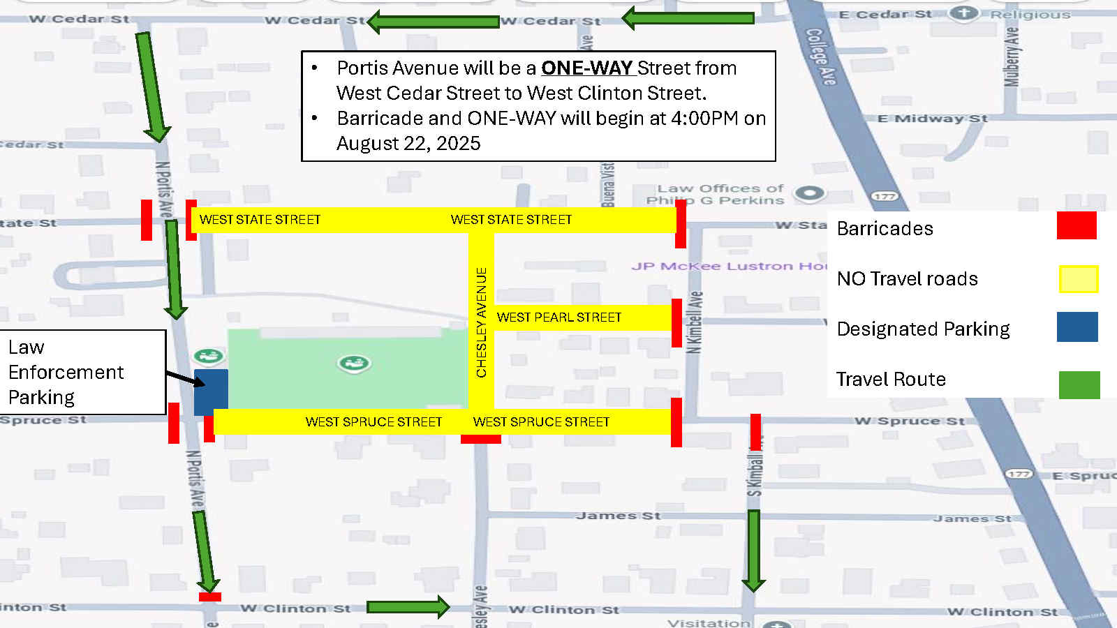 Jackson - This map shows the special traffic plan for the Jackson ...