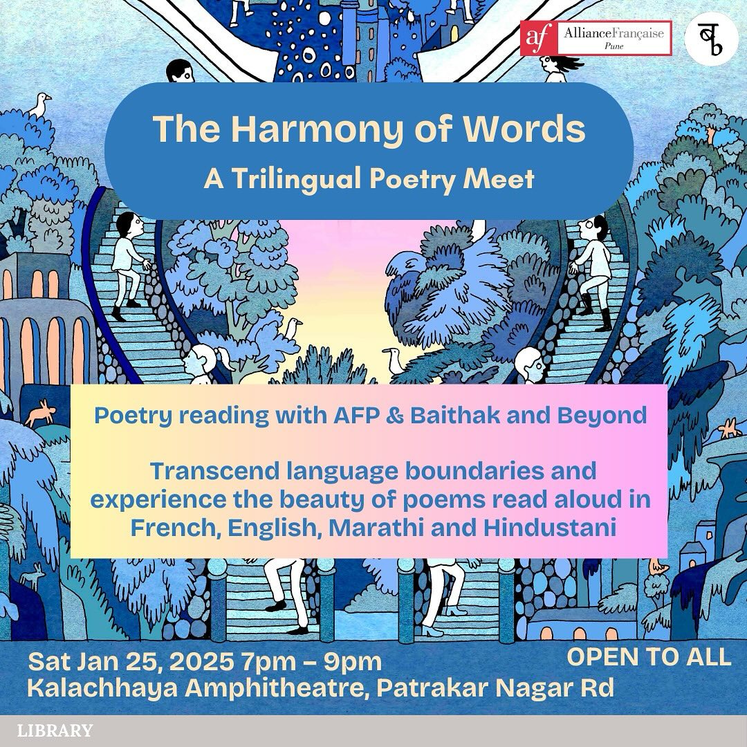 Alliance Française de Pune - 🌠Poetry Reading with AFP & Baithak and ...
