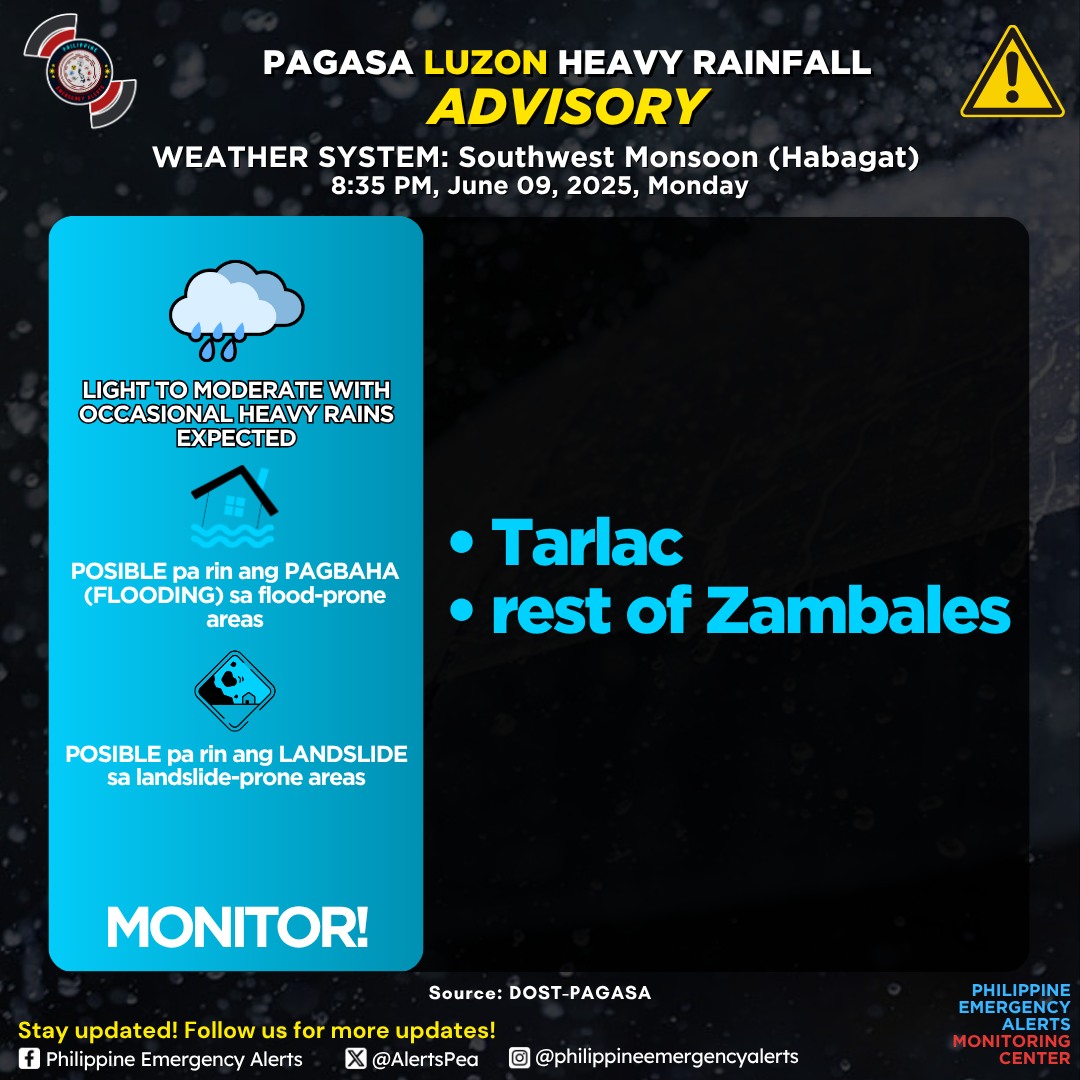 MALAWAKANG PAG-ULAN SA LUZON... - Philippine Emergency Alerts | Facebook