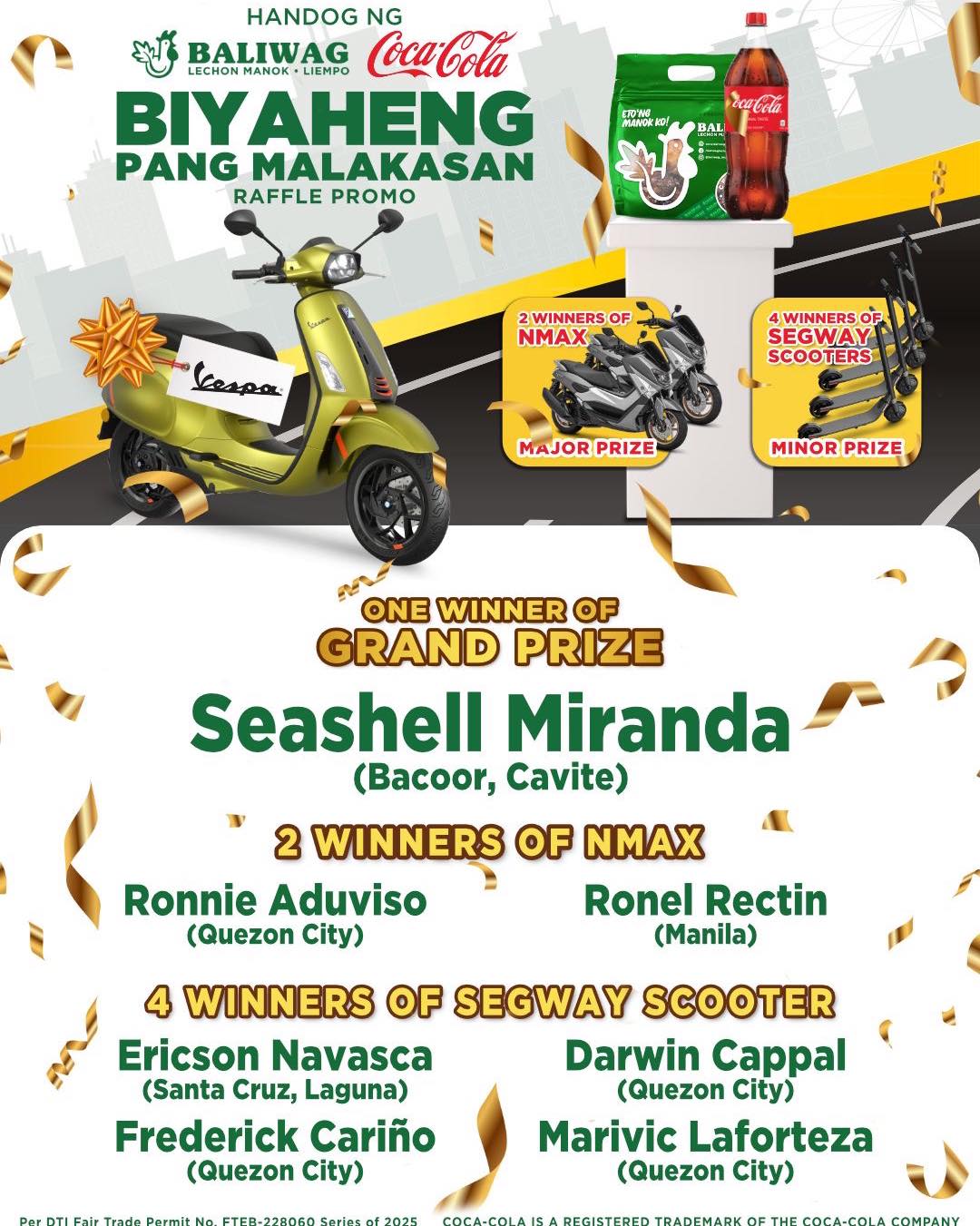 Baliwag - Congratulations to the winners of the Biyaheng Pang Malakasan ...