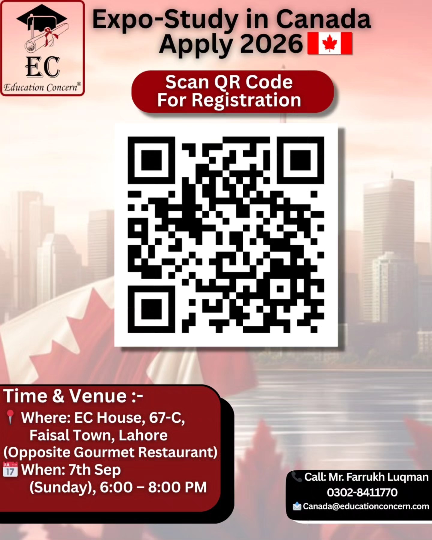Education - Expo Study in Canada 🍁 🇨🇦 Please scan QR Code For ...