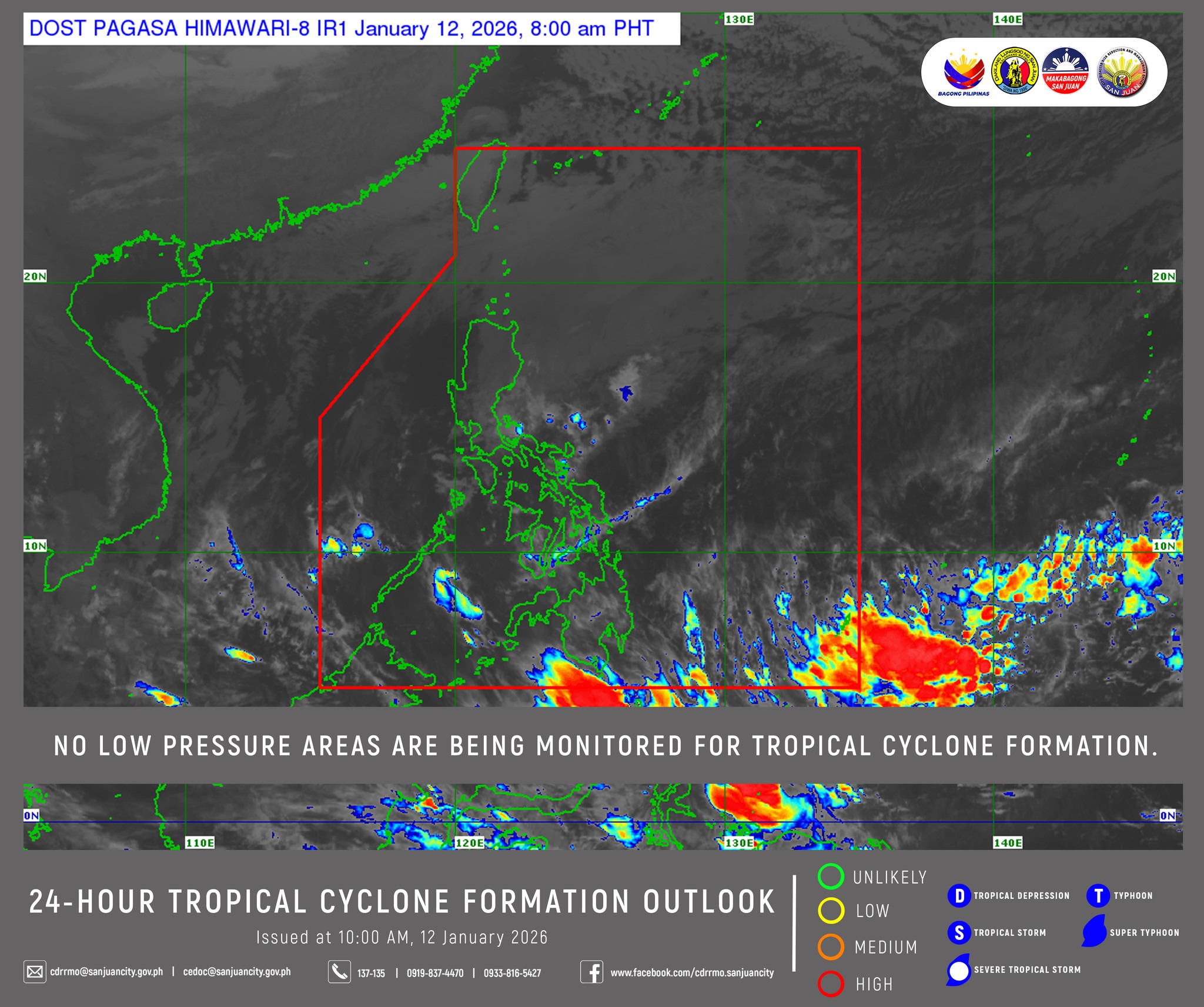 San - As of 8:00 AM today, 12 January 2026, No Low Pressure Areas (LPA ...