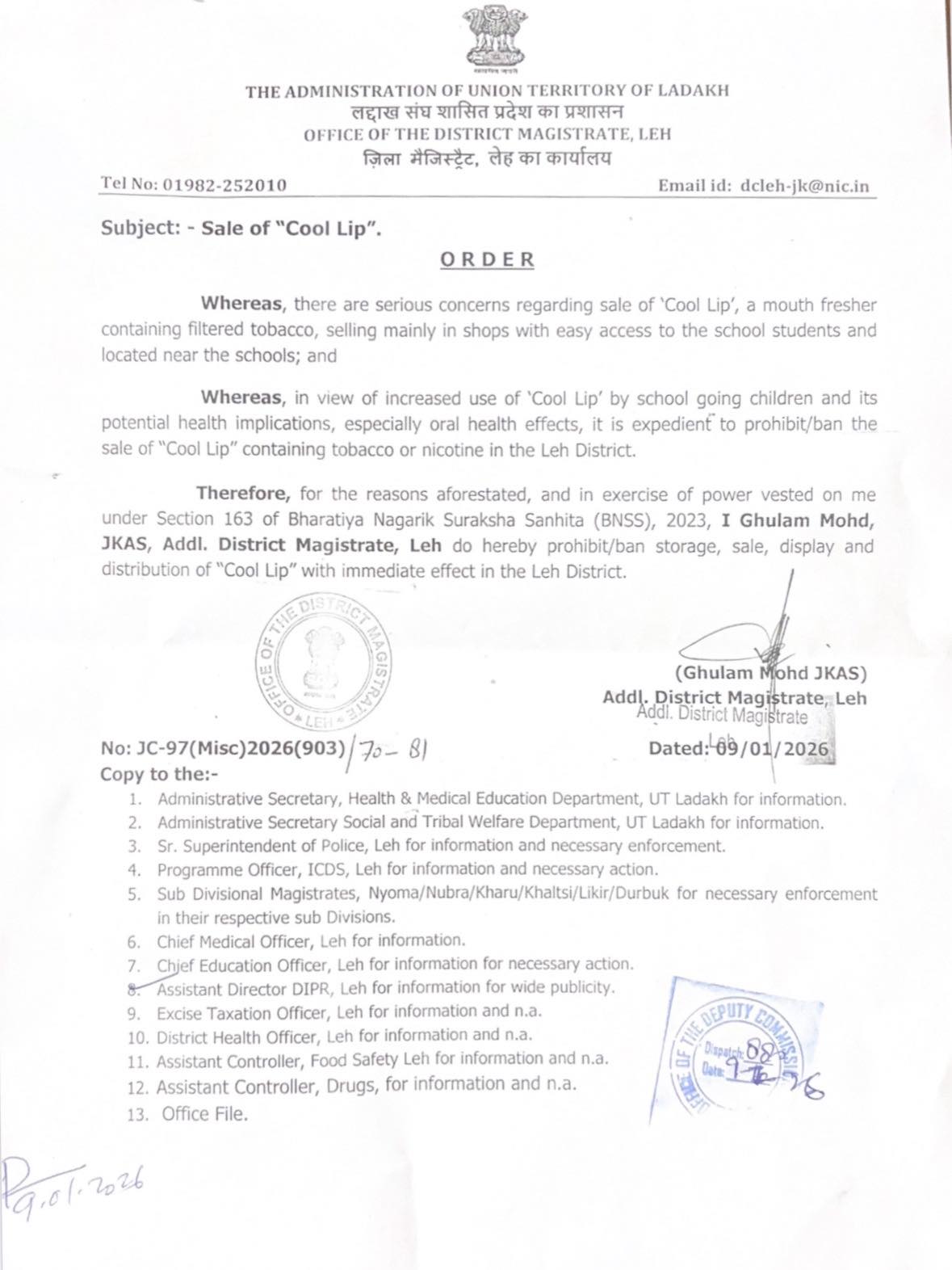 For the reasons aforestated in the notice, and in exercise of the ...