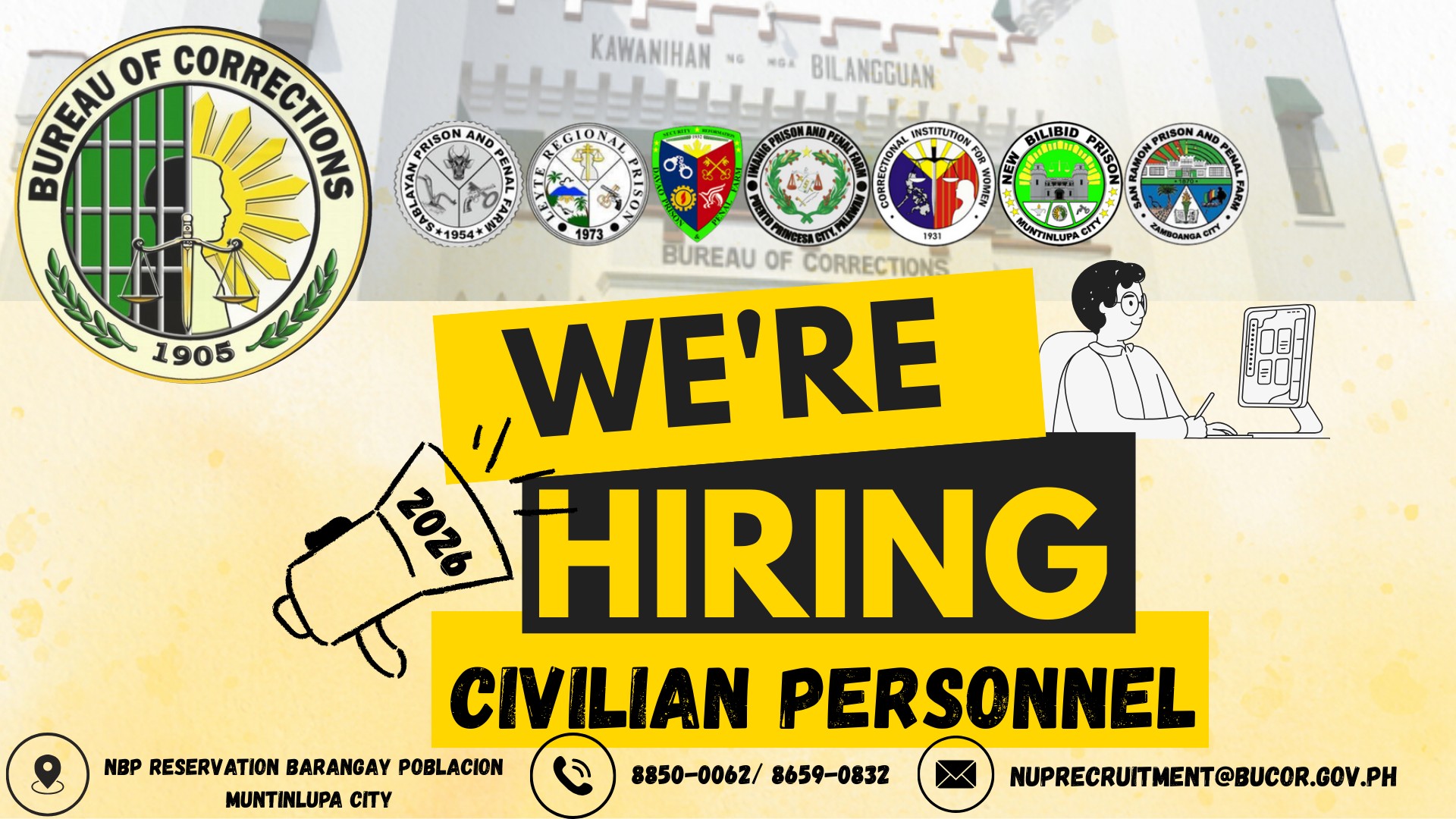 WE’RE HIRING! Join the BuCor... - Bureau of Corrections | Facebook