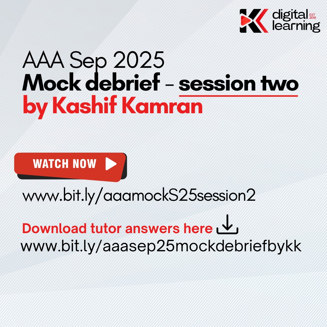 Kashif - Session 2 of the AAA Sep 25 mock debrief by Kashif Kamran is ...