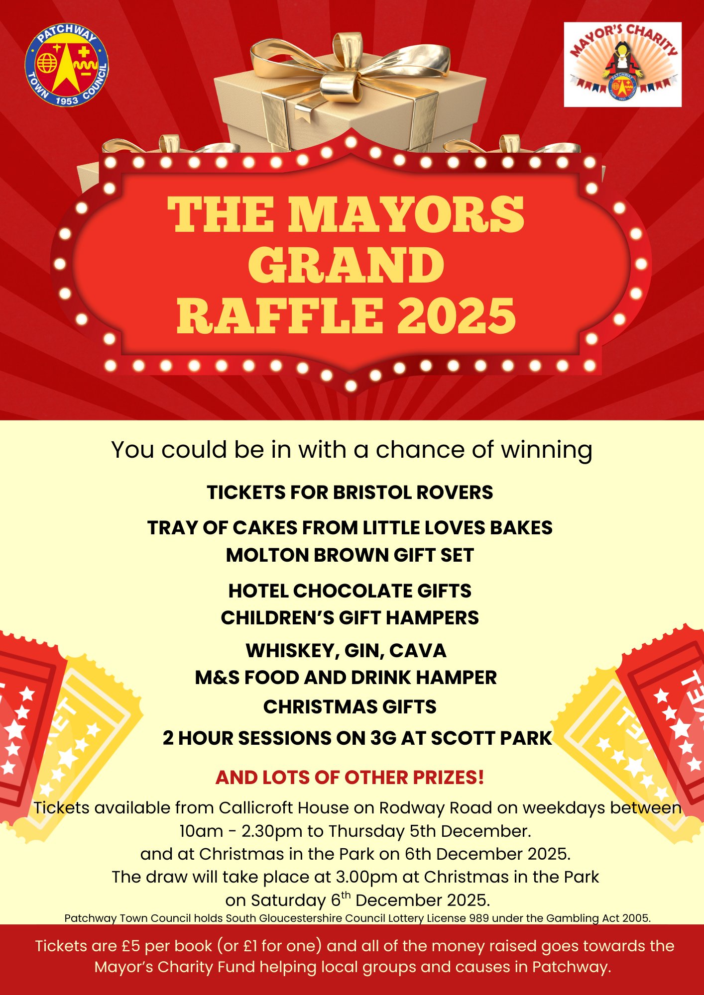 Patchway - 🎩 Buy your tickets for the Mayor of Patchway’s Grand Raffle ...