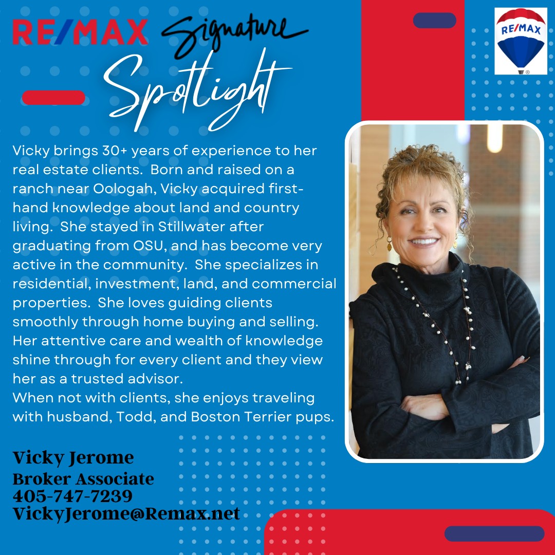 RE/MAX - This month's Spotlight Realtor is Vicky Jerome. She is a truly ...