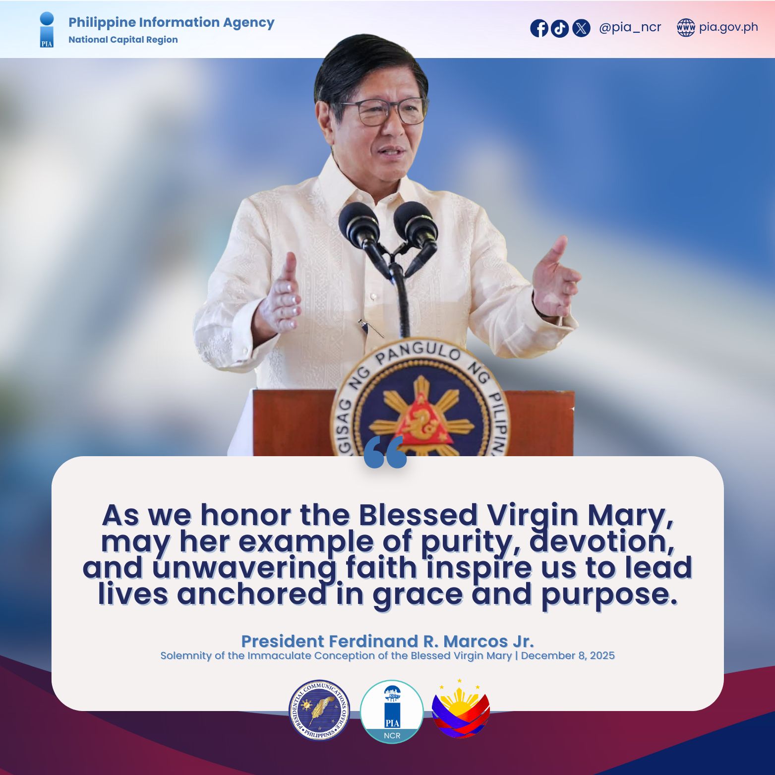 PIA - President Bongbong Marcos joins the Filipino nation in the ...