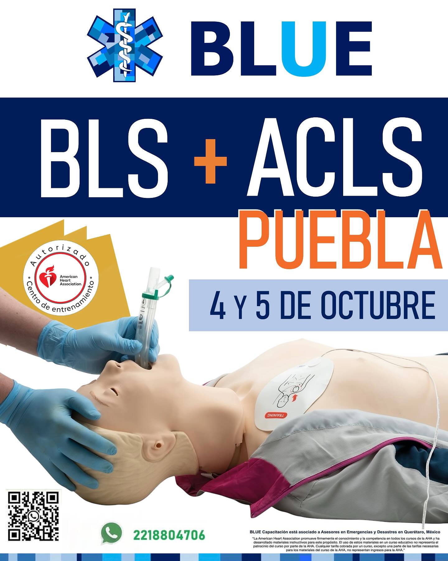 BLUE - BLS/ ACLS AHA 🫀 OCTUBRE Informes en el siguiente ENLACE: https ...