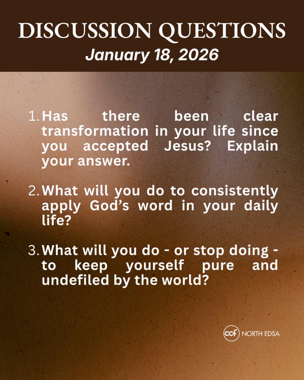 CCF North EDSA - Use these discussion questions with your... | Facebook