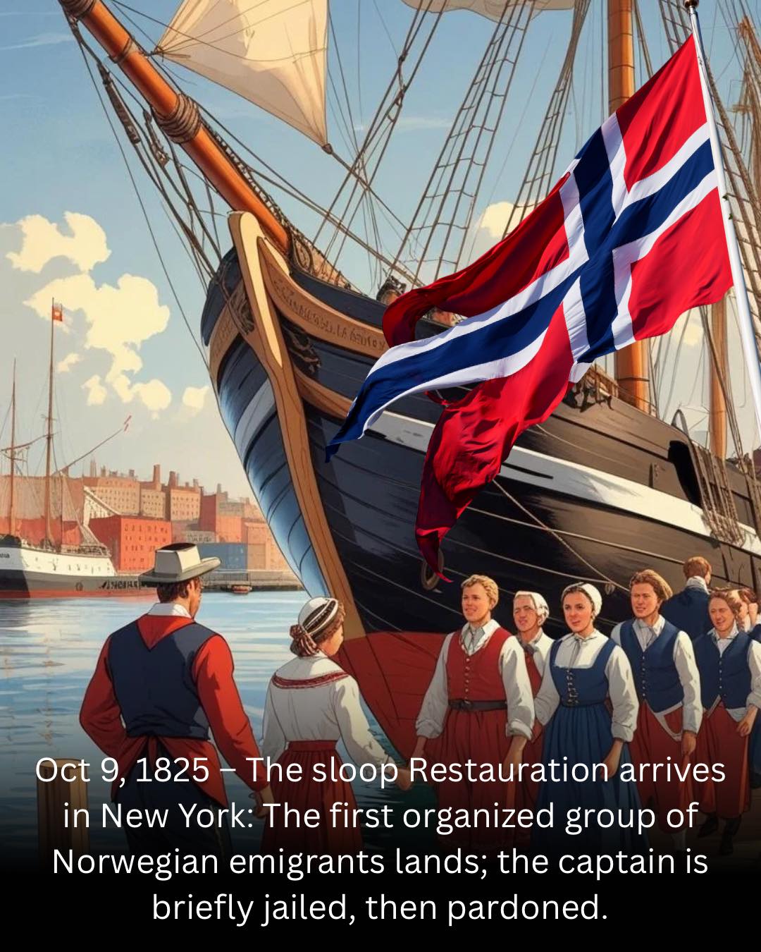 On October 9, 1825, the small sloop... - Norwegian Heritage | Facebook