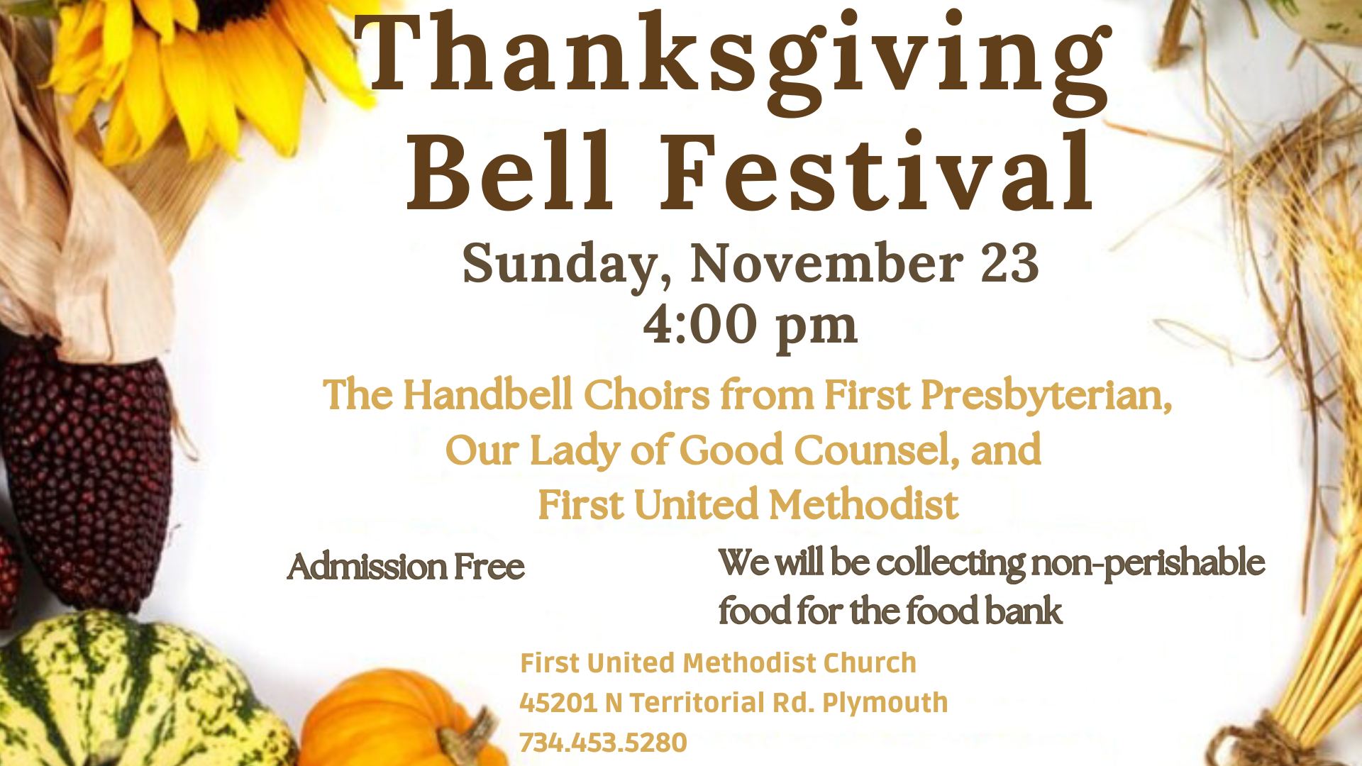 First - Thanksgiving Bell Festival 🔔🧡🤎 We invite you to join us, as our ...