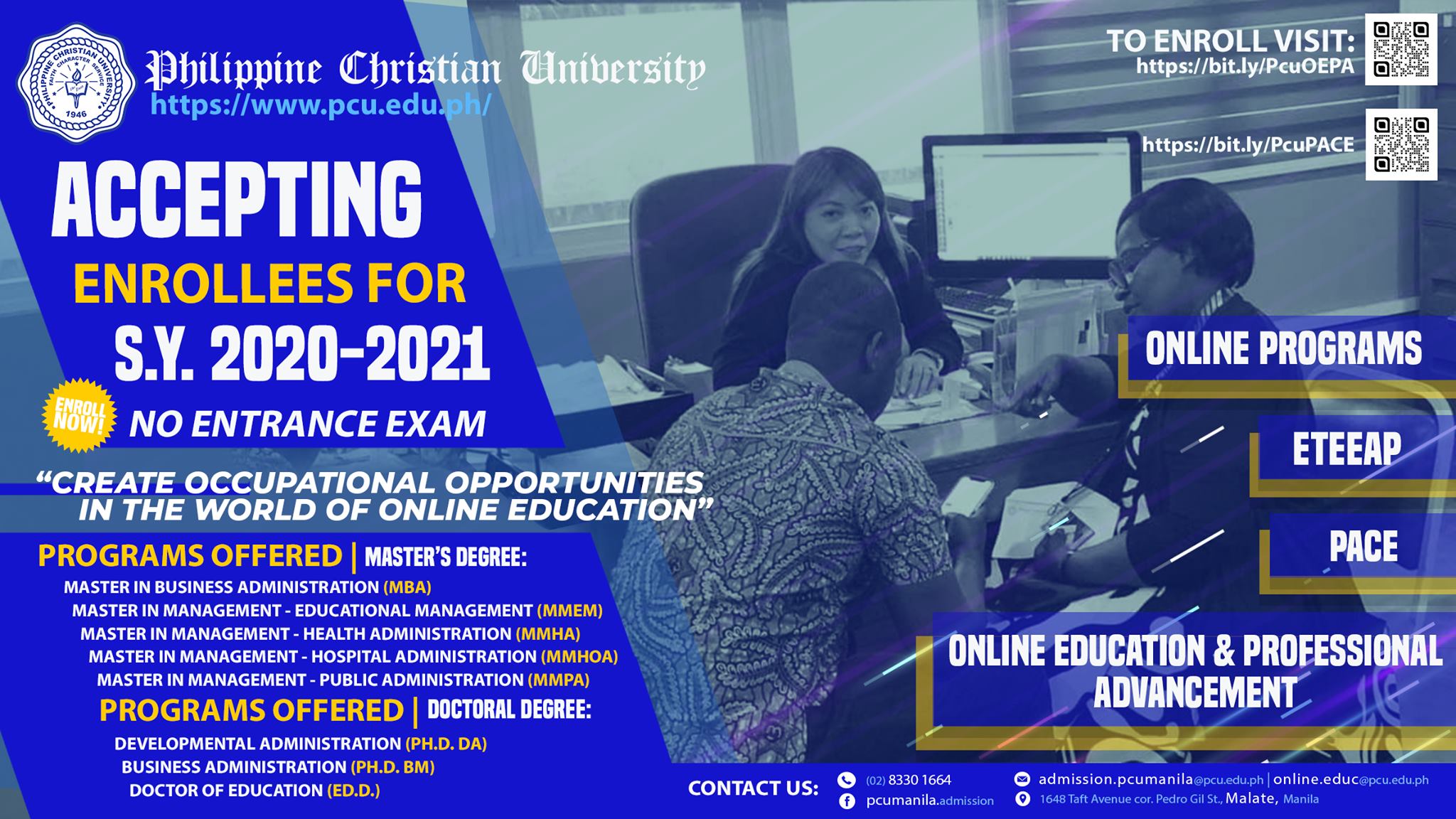 Philippine Christian University... - PCU Manila Admissions | Facebook