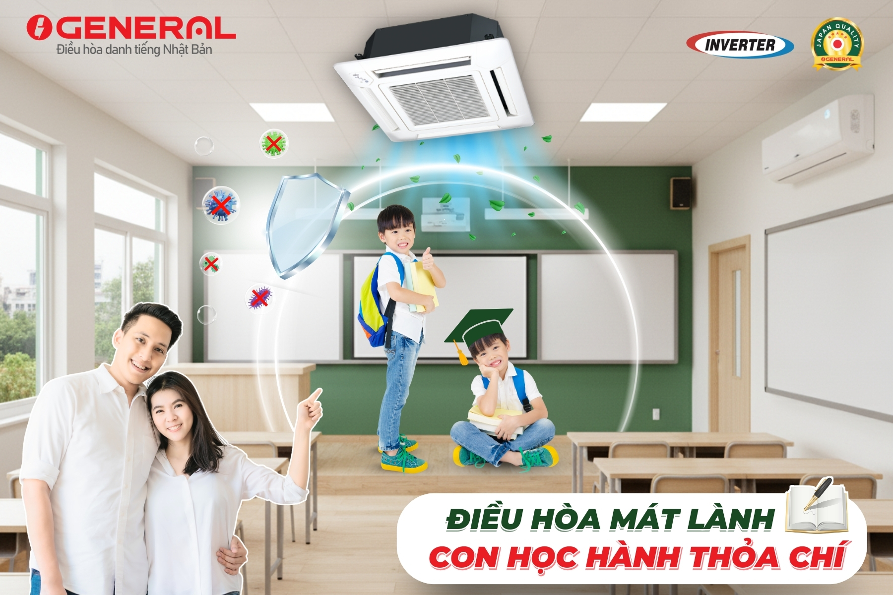 General - 📚 ĐIỀU HÒA MÁT LÀNH - CON HỌC HÀNH THỎA CHÍ 📝 Một năm học mới ...