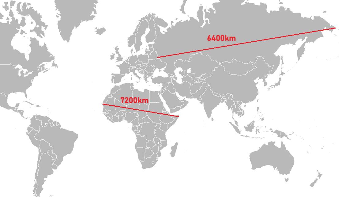Geography - A Map Comparing Actual Distances to Their Representation on ...