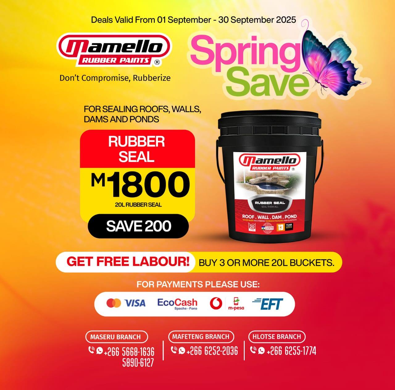Mamello rubber paints