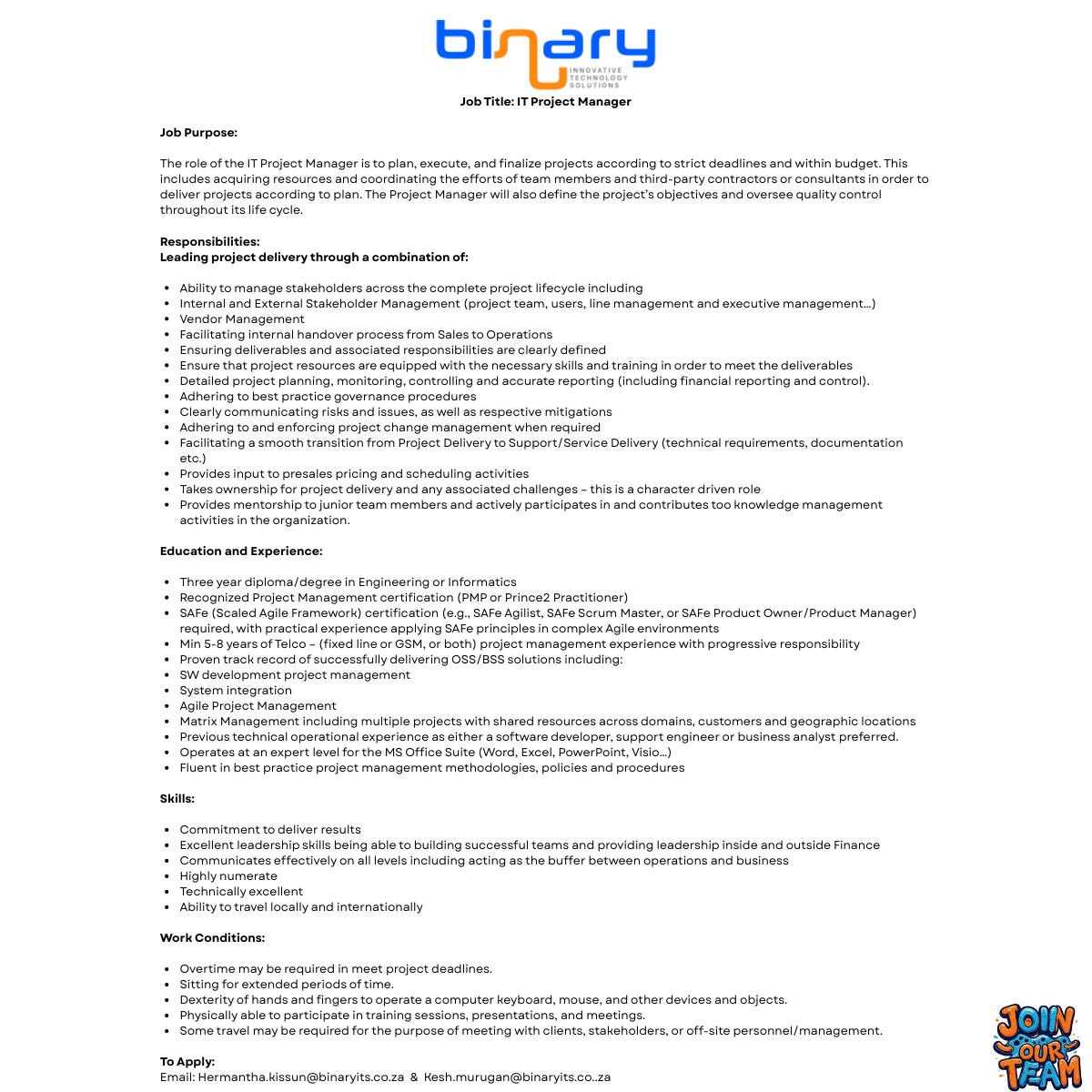 Binary Innovative Technology Solutions | Johannesburg