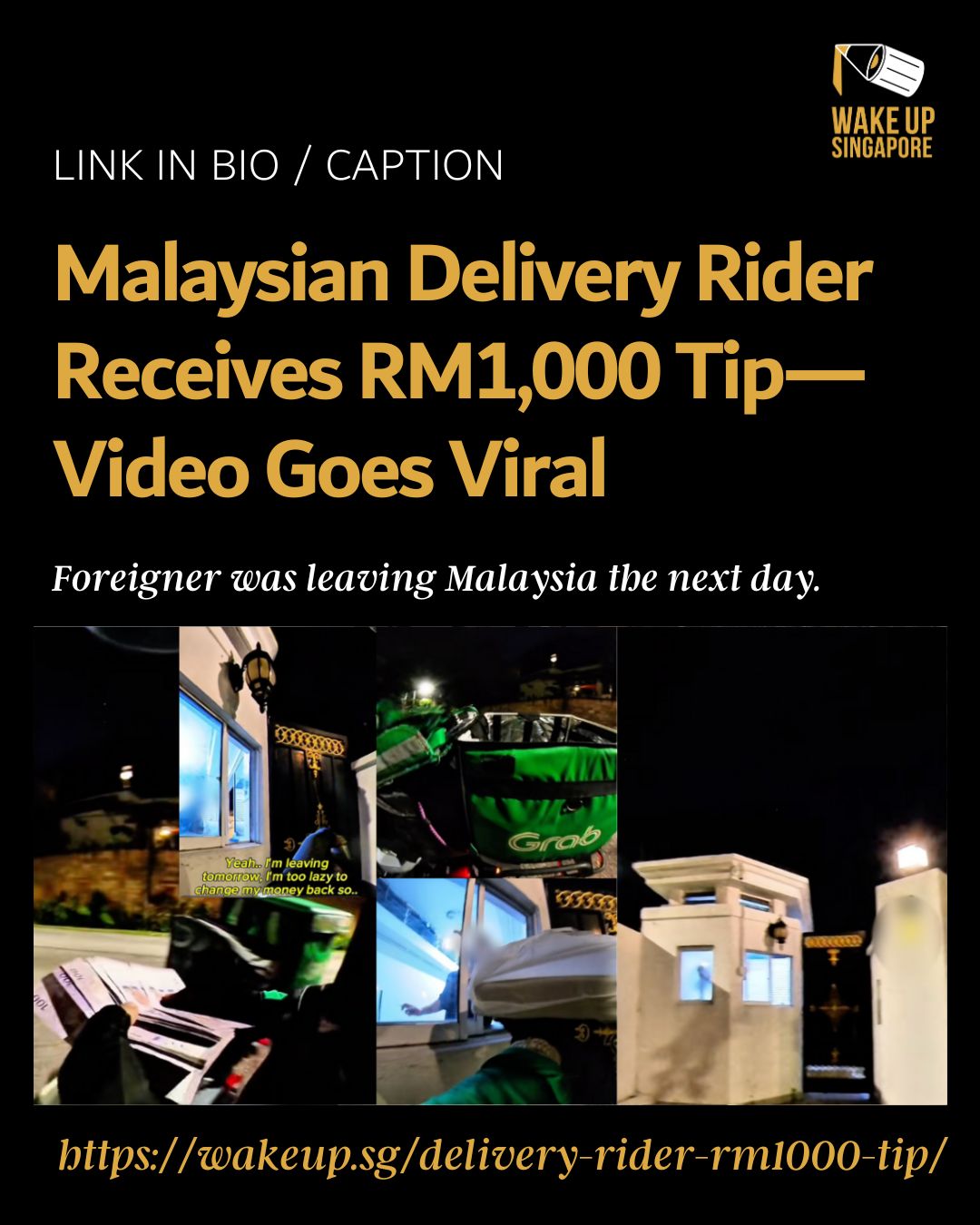 A Malaysian delivery rider was left... - Wake Up, Singapore | Facebook