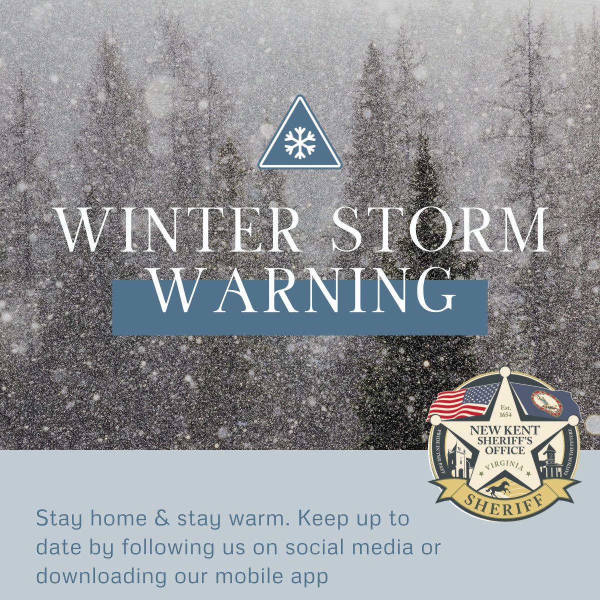 ️ WINTER STORM... - New Kent County Sheriff's Office | Facebook