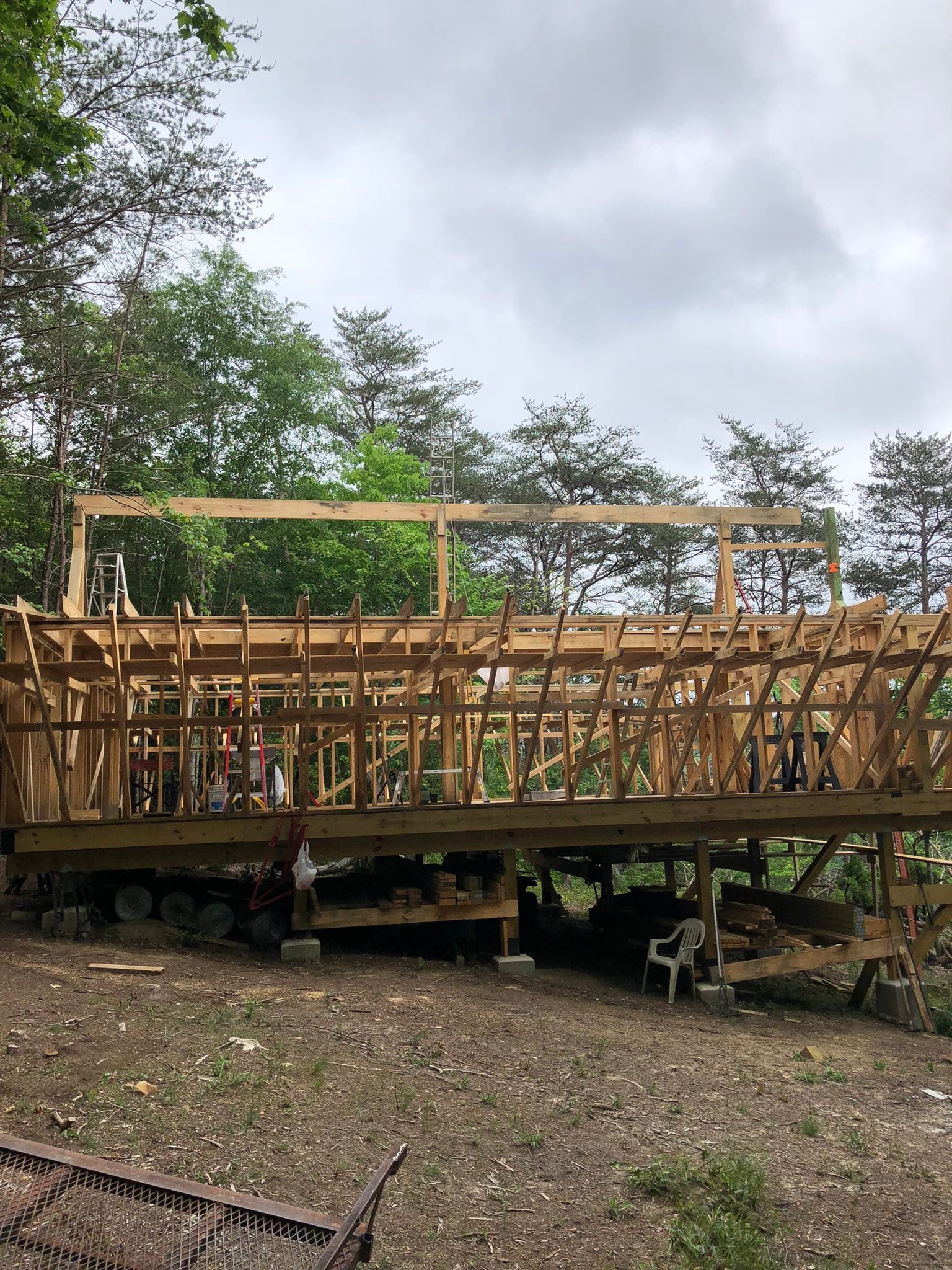 Off Grid Living & Survival™ | I built temporary scaffolding to be able ...