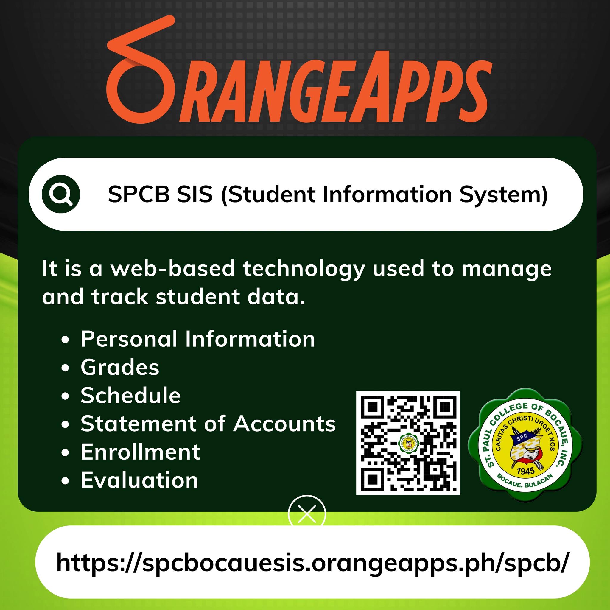 SPCB OrangeApps SIS and LMS... - St. Paul College of Bocaue | Facebook
