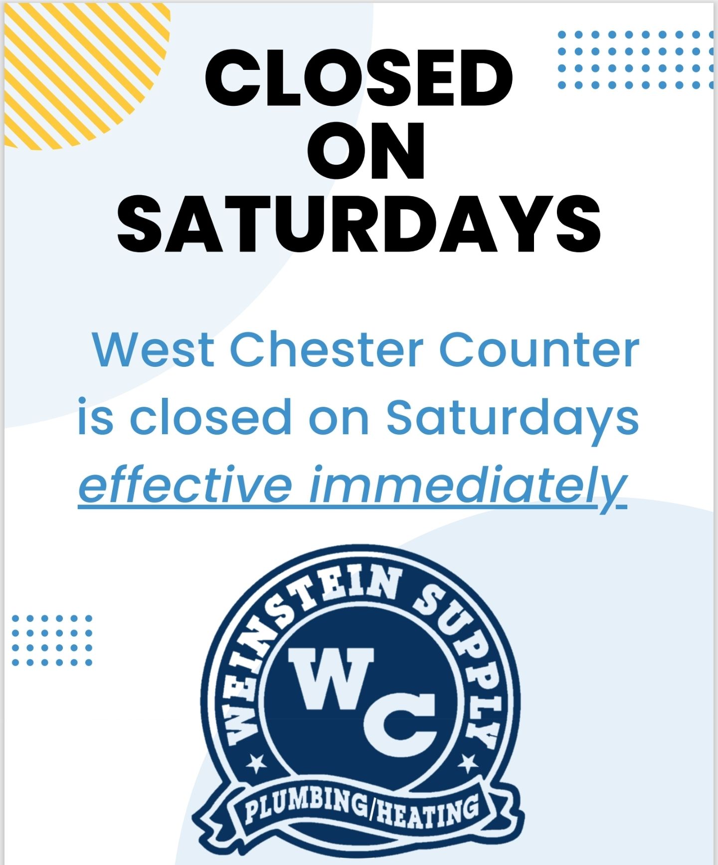 Weinstein Supply West Chester | West Chester PA