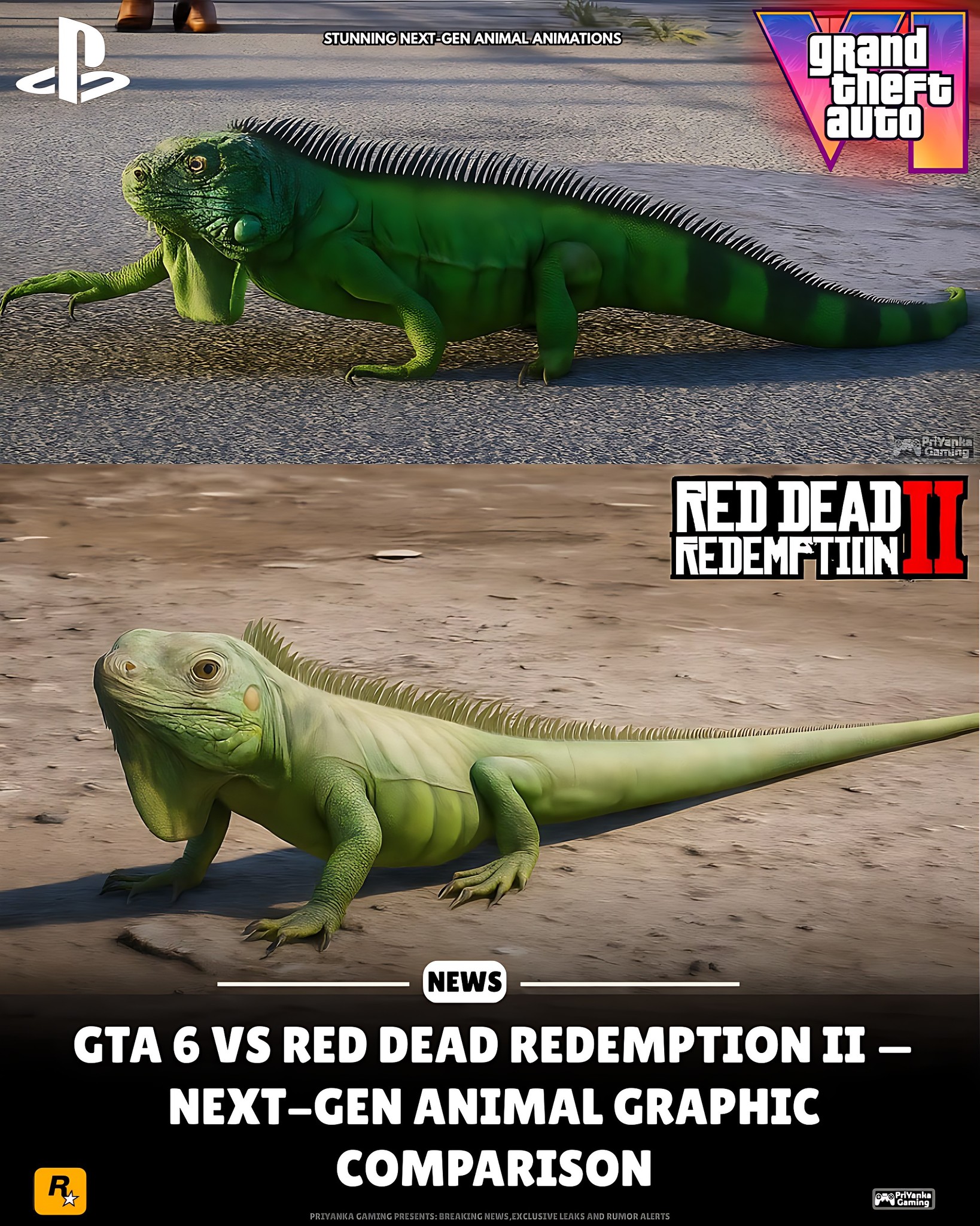 PriYanka - GTA 6 vs Red Dead Redemption 2 - Animal Graphic Comparison ...