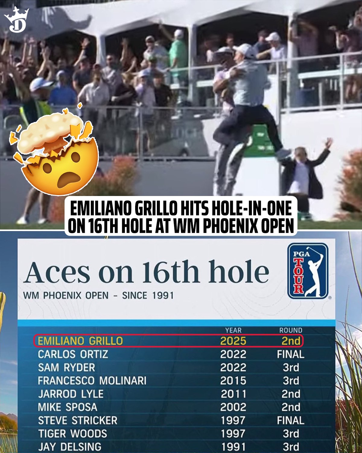 Emiliano Grillo tore the proverbial roof off of the WM Phoenix