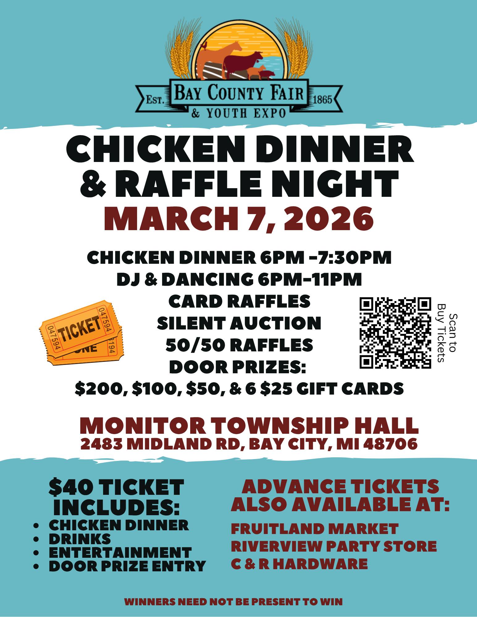 Chicken Dinner and Raffle Night